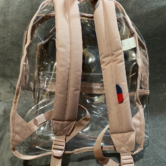 Herschel Clear Backpack XL with Pink Trim - Picture 2 of 3